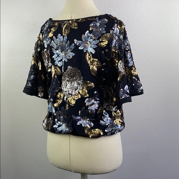 I California moon rise sequined blouse, medium - Picture 4 of 8